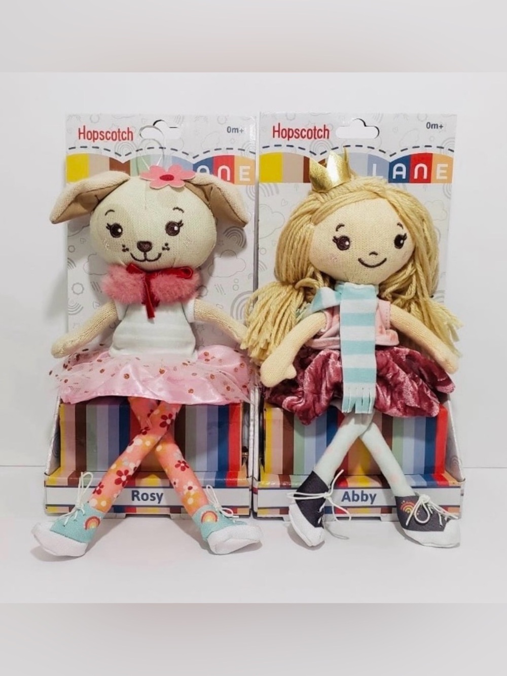 🆕 Hopscotch Lane 13 Inch Soft Bodied Rosy & Abby Dolls